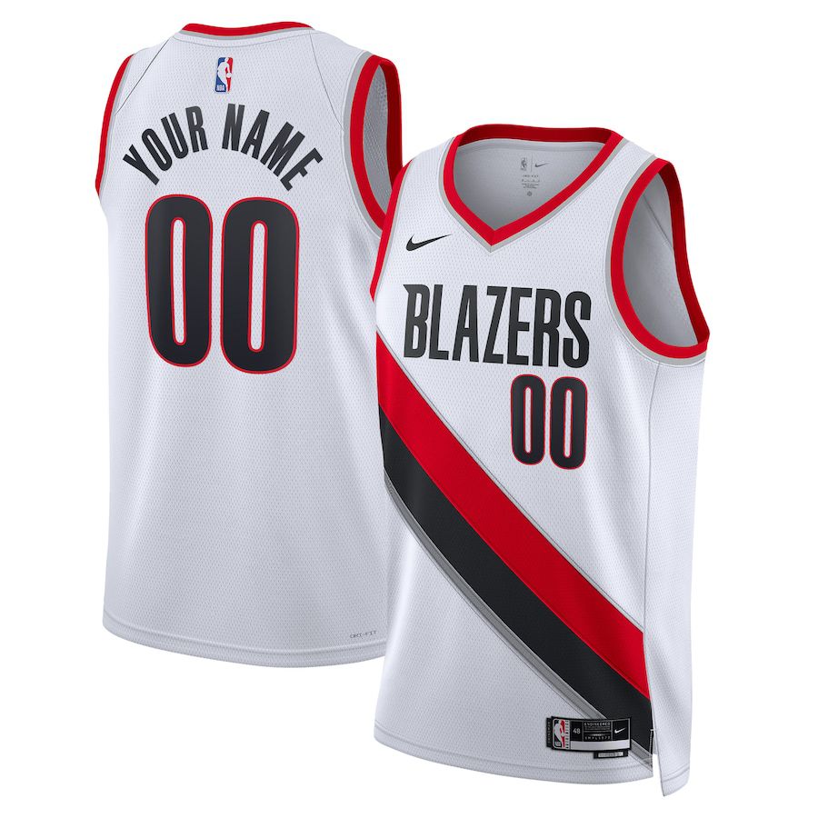 Men Portland Trail Blazers Nike White Association Edition 2022-23 Swingman Custom NBA Jersey->customized nba jersey->Custom Jersey